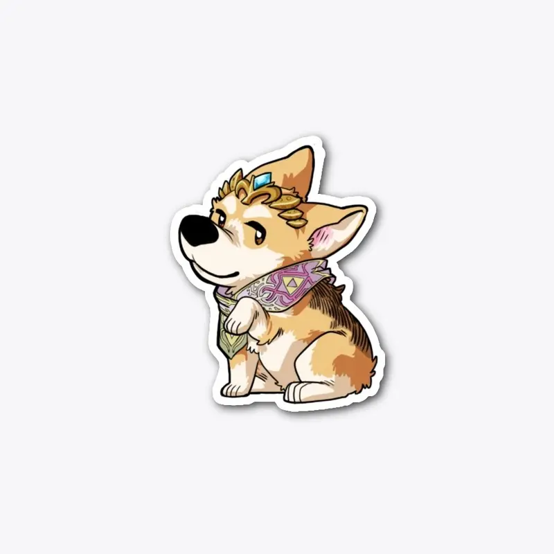 Zelda Corgi Sticker